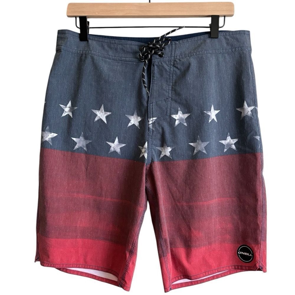 O'Neill Men's Boardshorts Red Blue Size 32